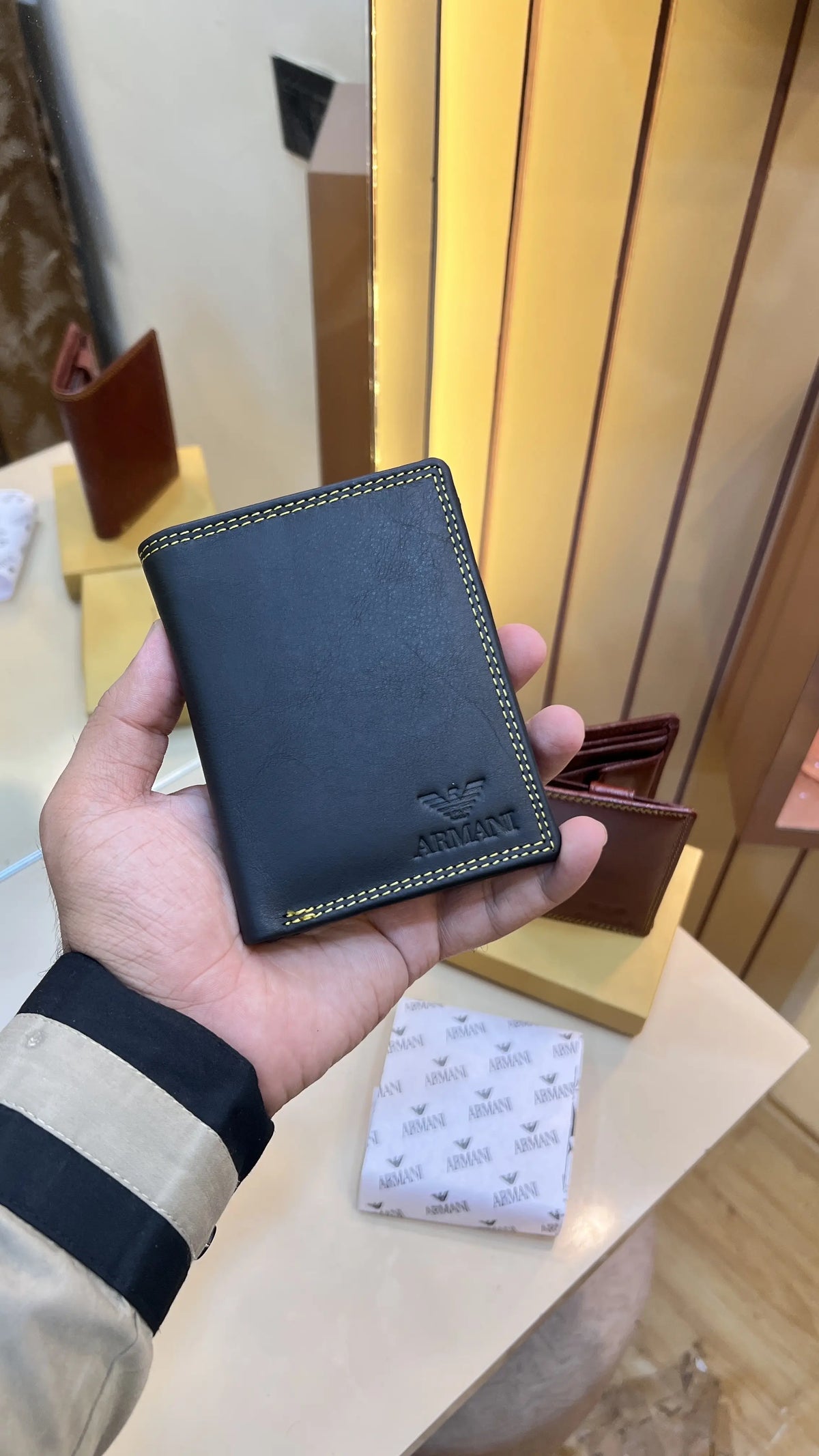 AX ARMANI EXCHANGE PREMIUM QUALITY IMPORTED WALLET WITH BOX