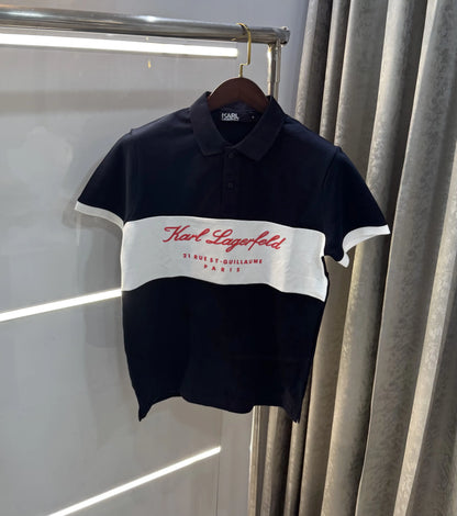 Karl Lagerfled Navy Blue Imported Polo T-Shirt