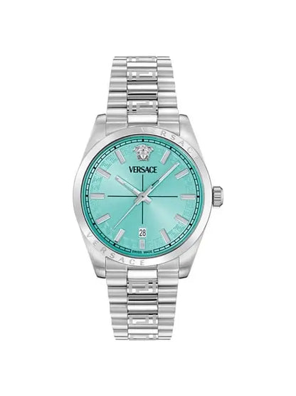 Versace Light Blue Round Dail Analog Watch