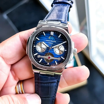 patek philippe silver blue
