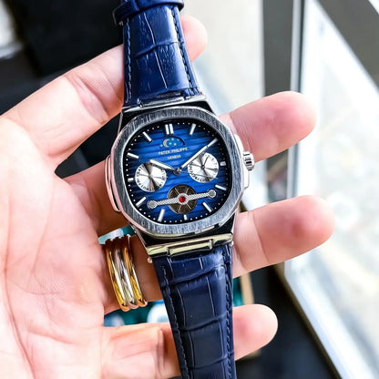 patek philippe silver blue