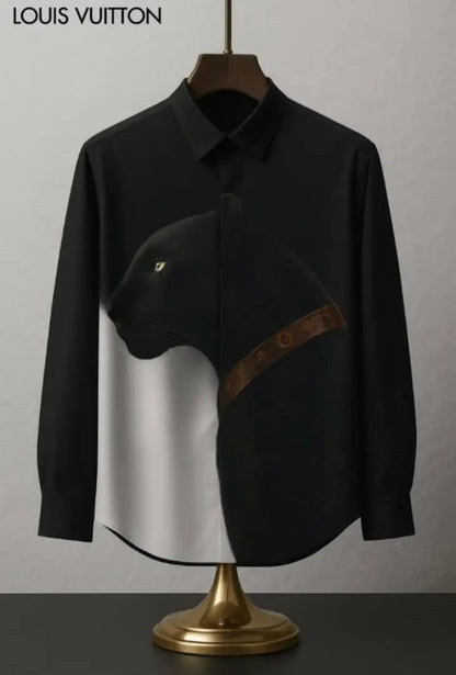 Loui_s Vuitton Imported E_Xclusive Cheetah Printed MonogRam Sequence Premium Shirt With Brand Box DN 620