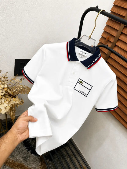 Lacost_e Printed Premium Polo T-shirt (DN 509)