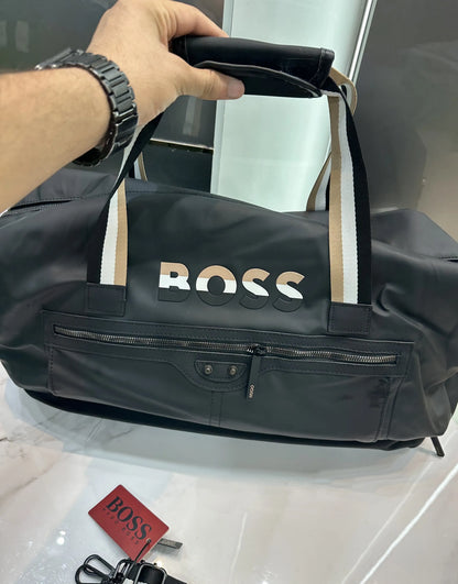 Hugo Bos s Bs16006 Black Luxury Imported Duffel Bag