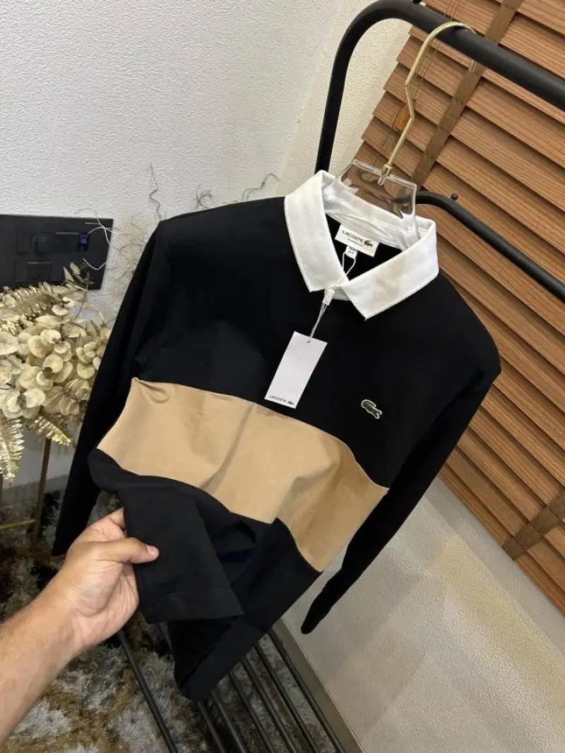 Lacost_e Very Premium Classic Full Sleeve Polo T-shirt (DN 501)