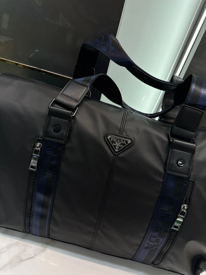 Prad a Black Blue Luxury Imported Duffel Bag Pr3025