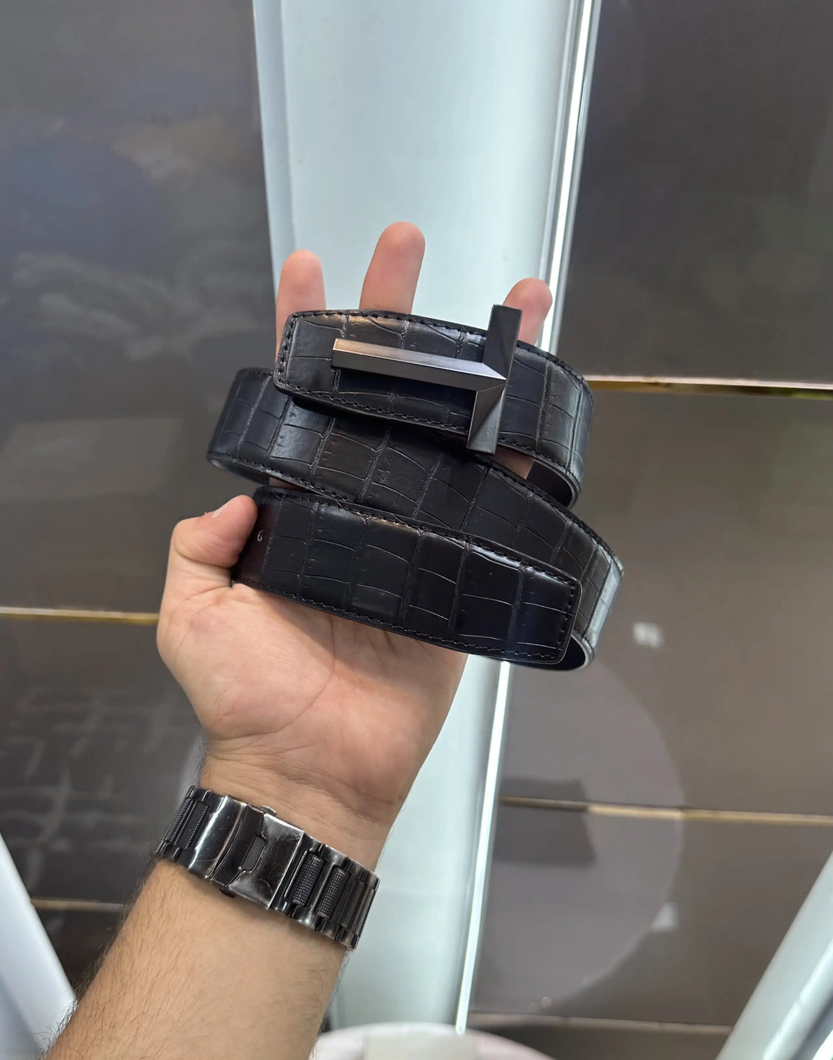 Tomfor d Grey Premium Imported Belt 2778