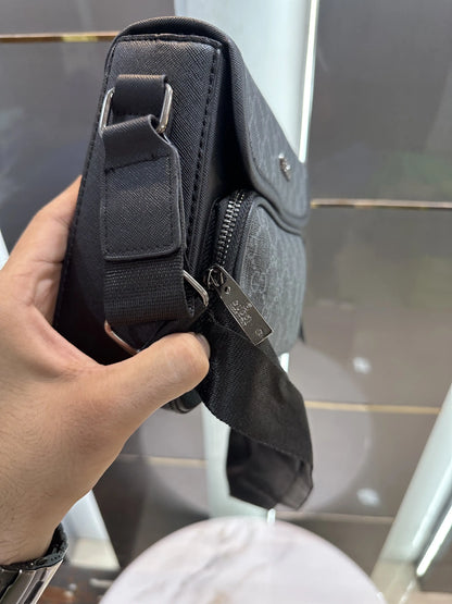 Gucci Monogram Premium Sling Bag Grey
