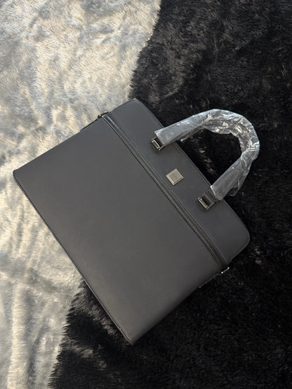 Hugo Boss structured leather document case  laptop bag