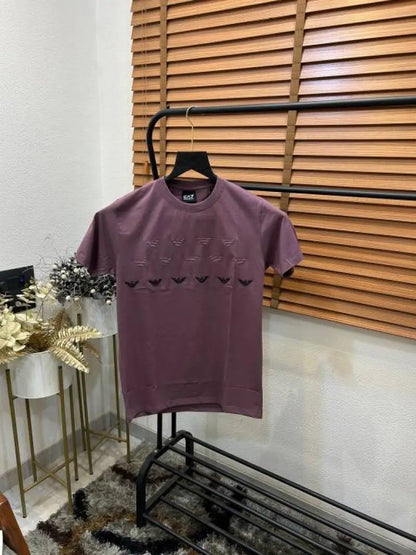 Emporio Arman_i Logo Embroidered Premium Round Neck T-shirt