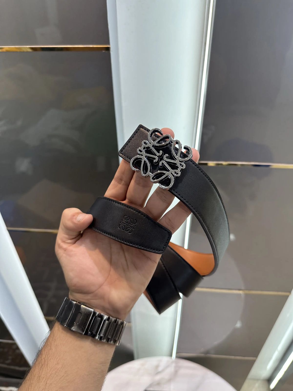 Loew e Silver Black Premium Imported Belt lw212