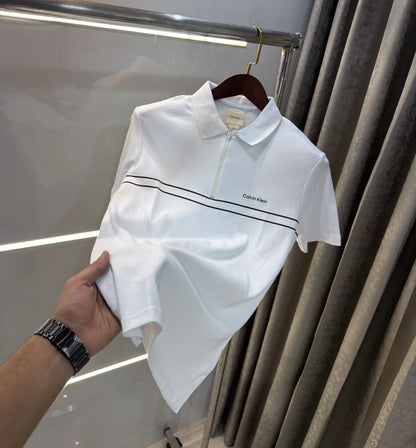 Calvin  Klein White Premium Polo T-Shirt