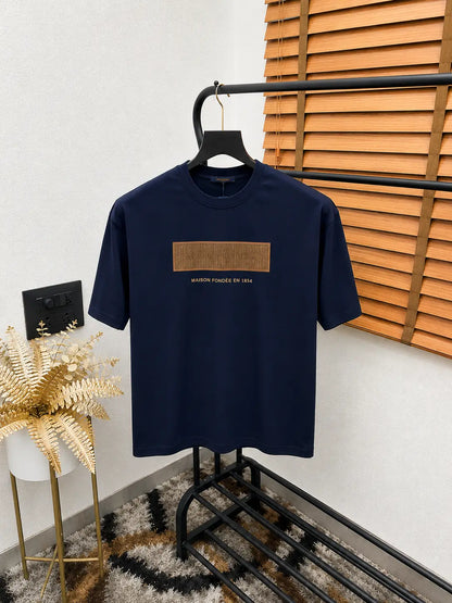 Loui_s Vuitton Turkey Imported Jute Embroidered Premium Drop Shoulder T-shirt (DN 567)
