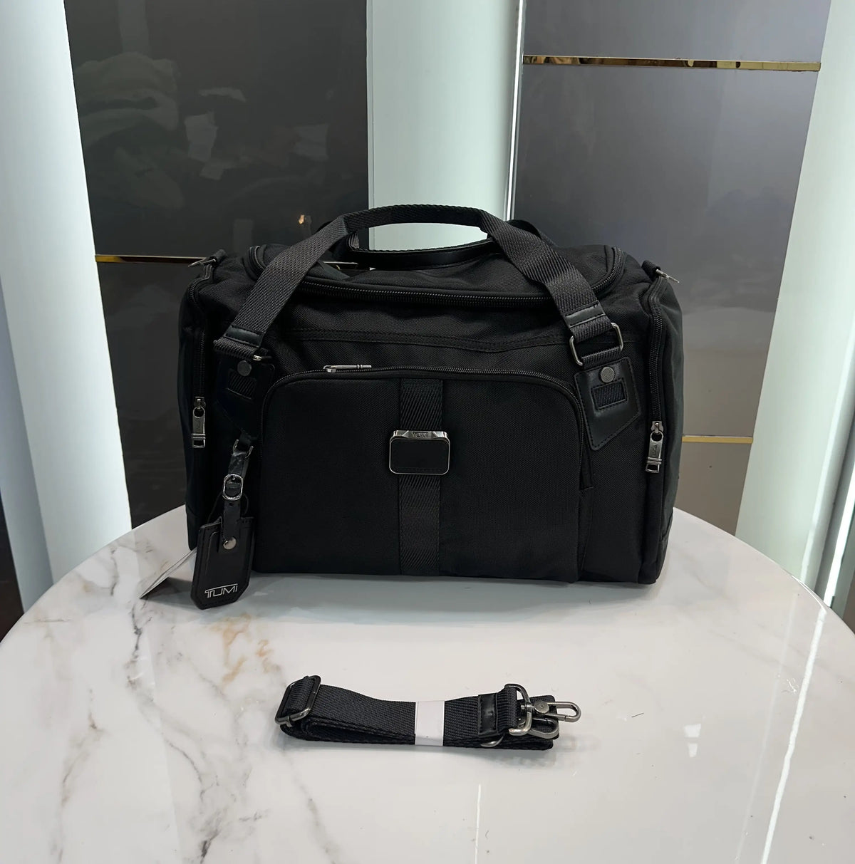 Tumi Black Luxury Imported Duffel Bag Black T95882