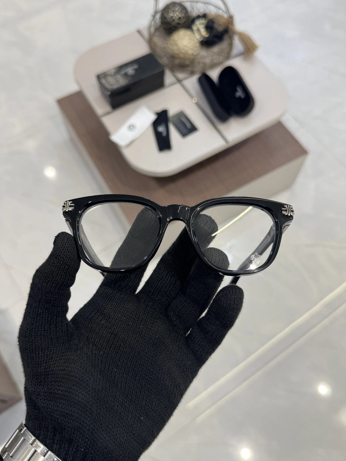 Chrome_heart_8535_Silver_Black_Frame