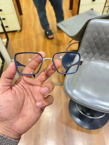 Prada 7381 silver blue plano