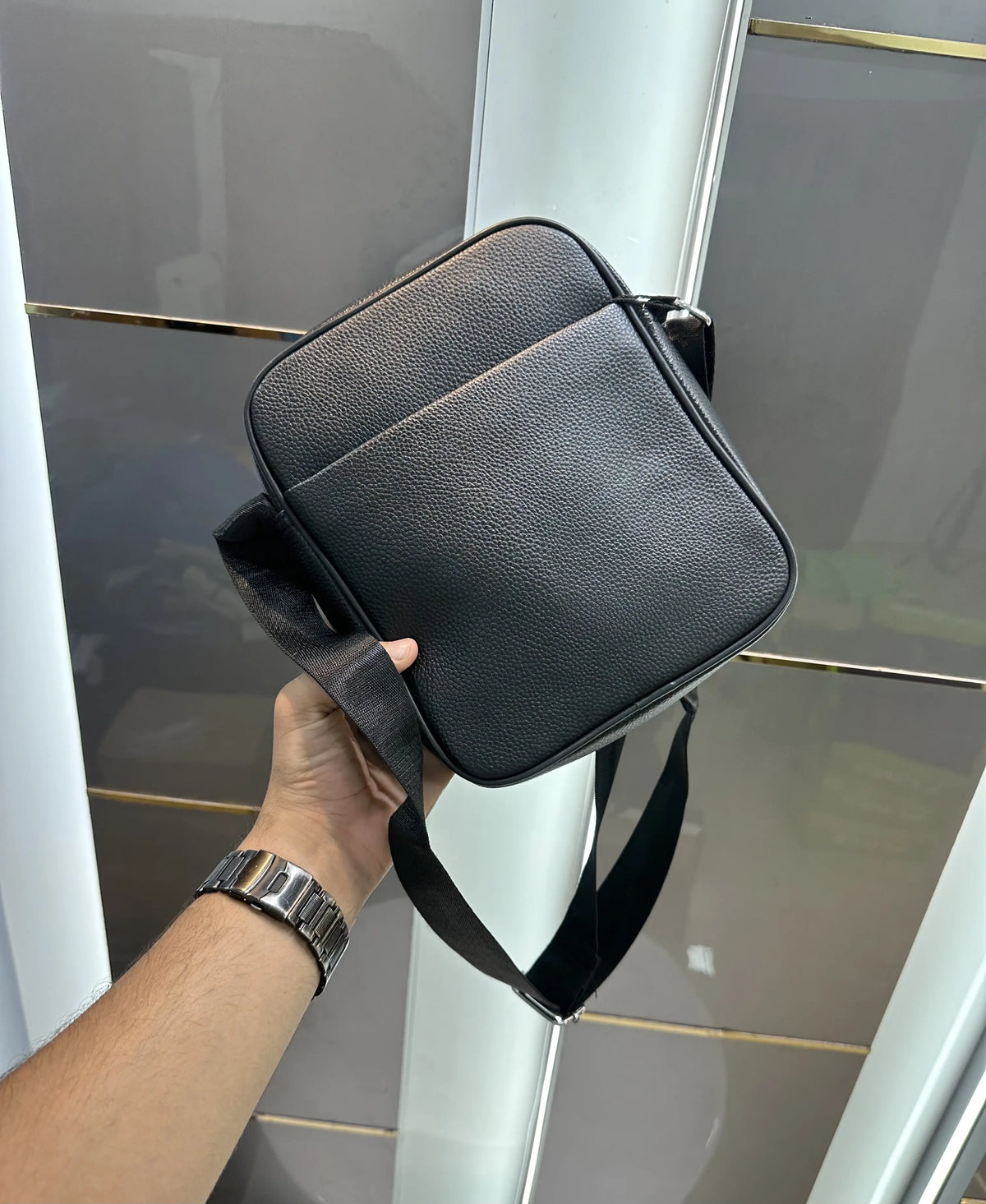 Coac h Black Monogram Premium Sling Bag c1221