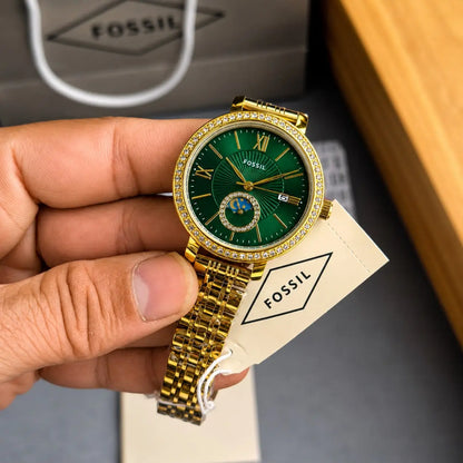 FOSSIL_LADIES_GOLD_GREEN