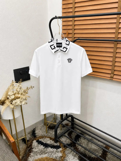 Versace Face Embroidered Imported Premium Polo T-shirt (DN 546)