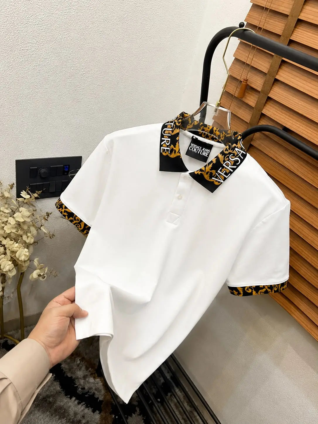 Versac_e Printed Imported Very Premium Classic Polo T-shirt (DN 546)