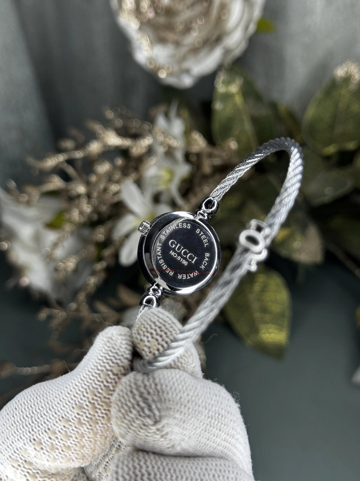 Gucc i Bracelet Silver Black Premium Watch