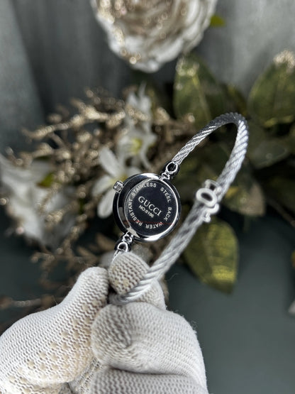 Gucc i Bracelet Silver Black Premium Watch