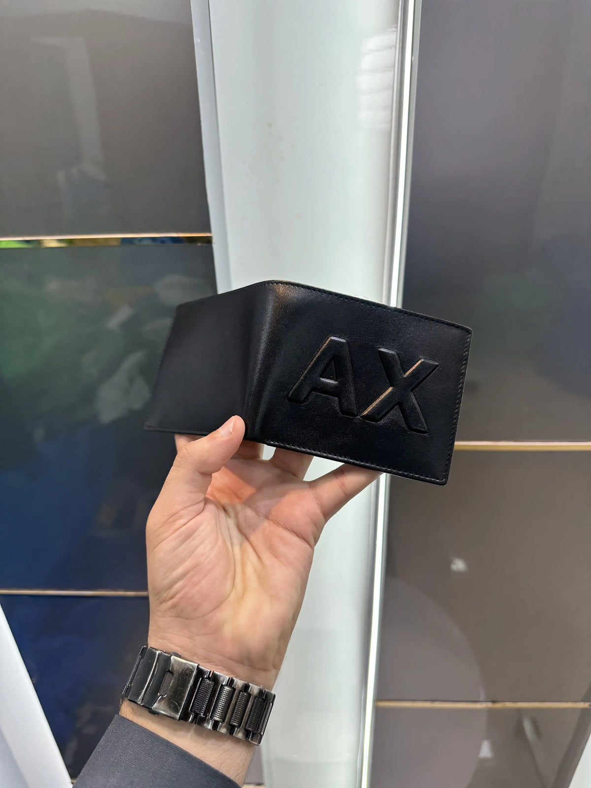 Amrani Exchang e Premium Wallet Black With Box ar8906
