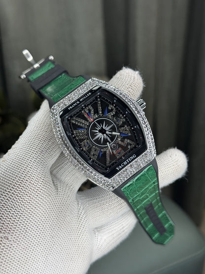 Frank Muller Yachting Silver Green Premium Watch