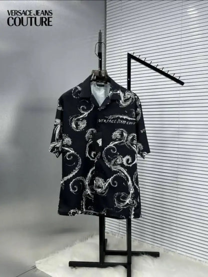 Versac_e Jeans Couture Signature Printed Imported Very Premium Half Shirt (DN 521)