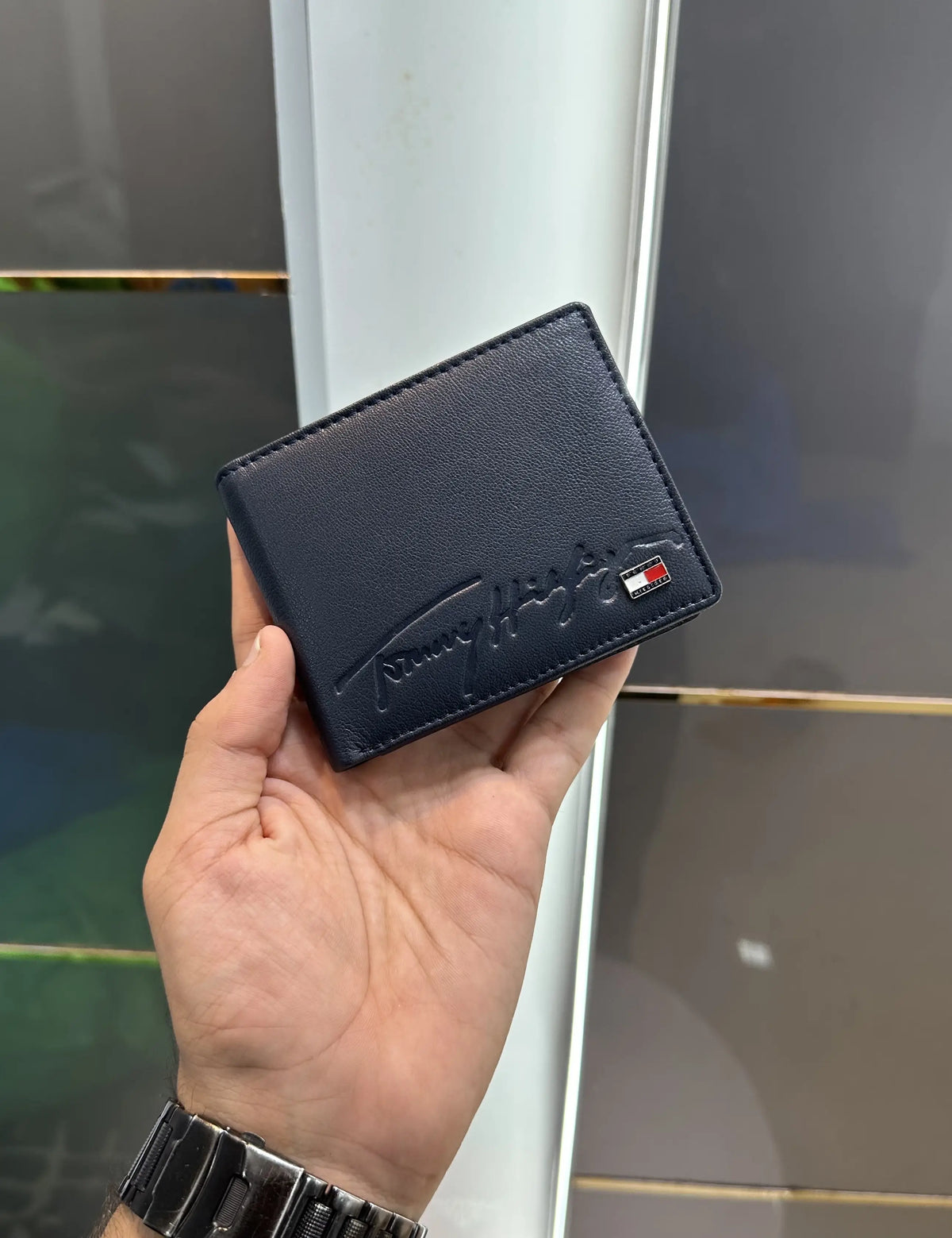 Tommy Hilfige r Premium Wallet Navy Printed With Box t463
