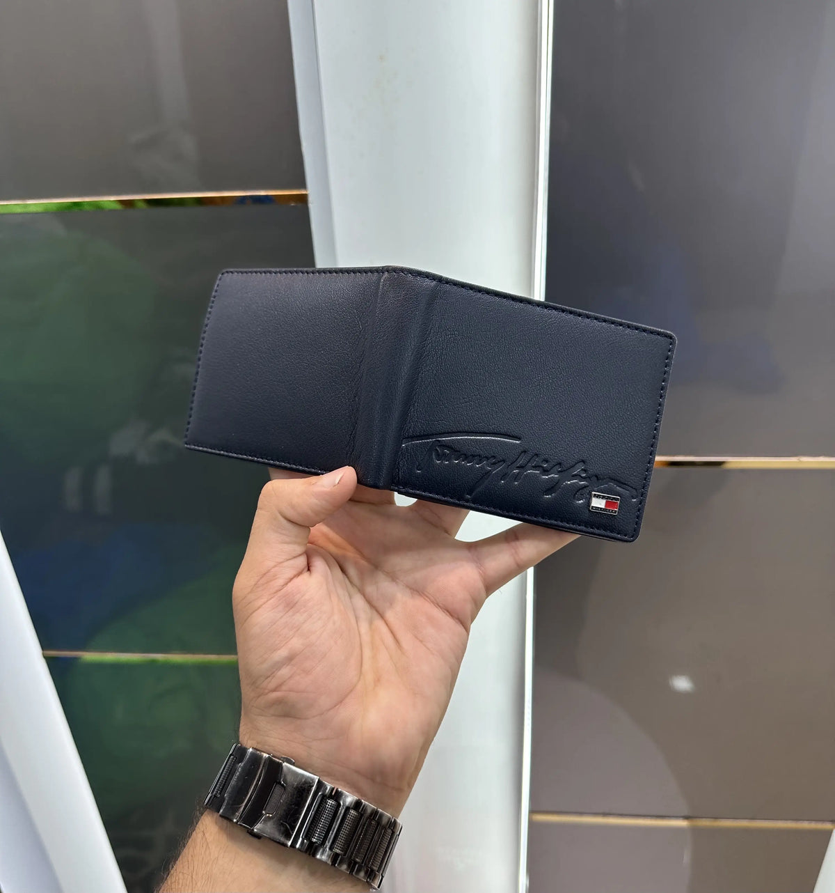 Tommy Hilfige r Premium Wallet Navy Printed With Box t463