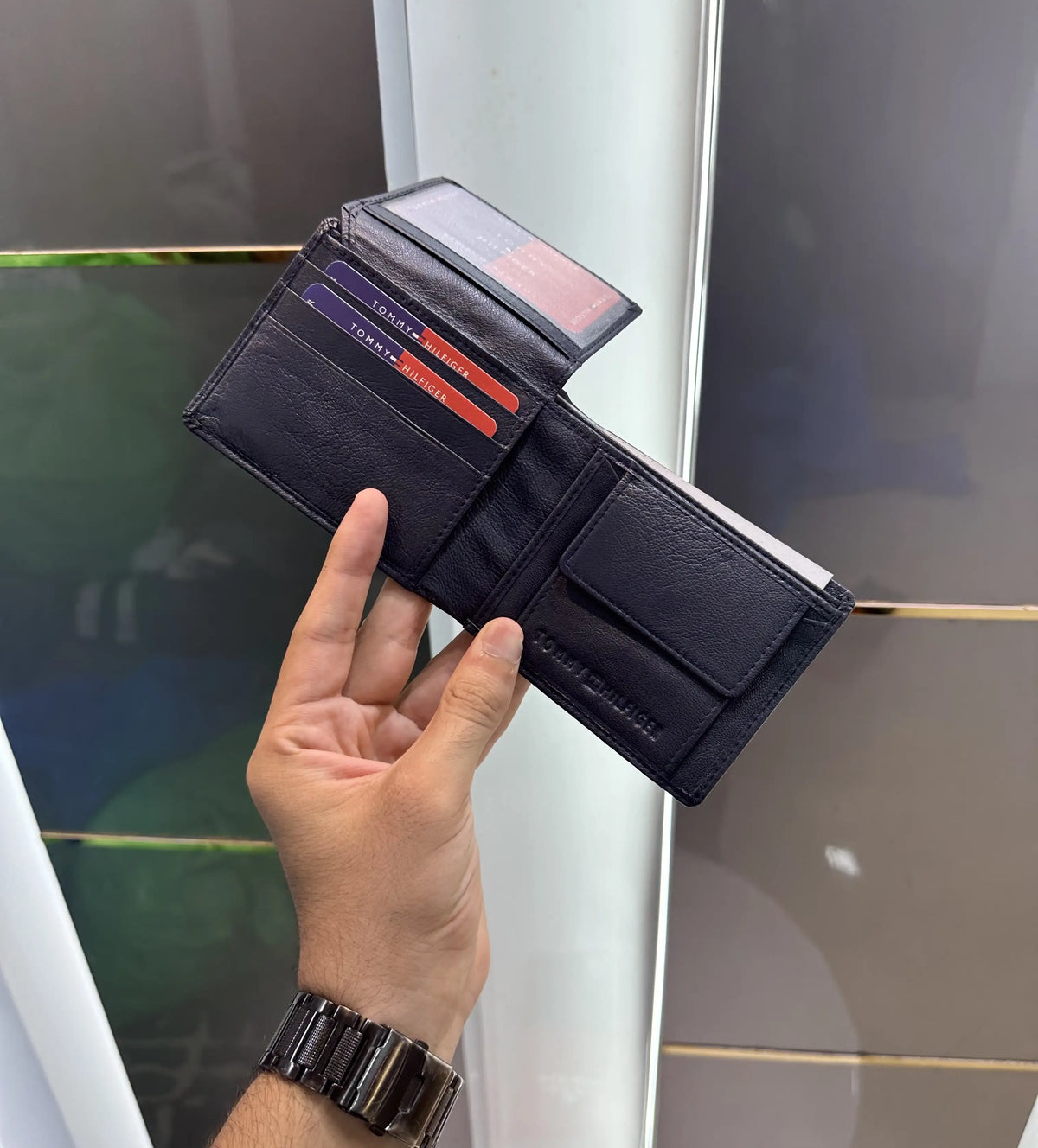 Tommy Hilfige r Premium Wallet Navy Printed With Box t463