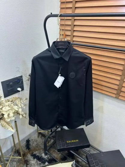Balmai_n Paris Imported Cuff Patched Ex!clusive Partywear Shirt With Og Box & Bag (DN 513)