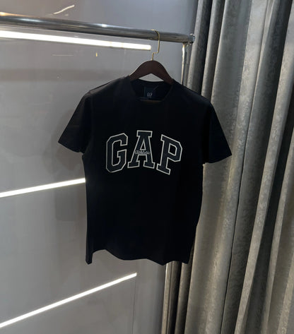 Gap Black Embroidery Logo Premium T-Shirt