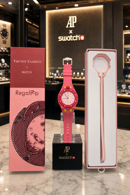 AP X SWATCH ROYAL POP WITH BOX AND SILICON STRAP