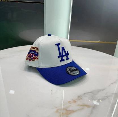 LA White Blue Premium Imported Cap l7890