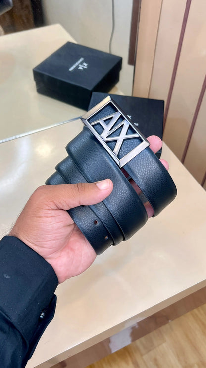 AX ARMANI EXCHANGE PREMIUM QUALITY IMP REVERSEABLE BELT WITH OG BOX AX-524