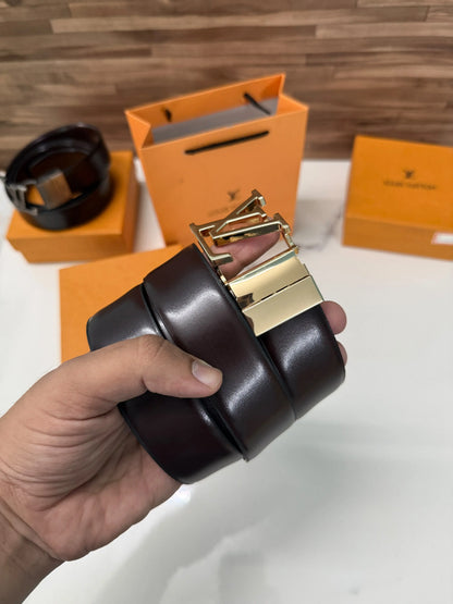 LOUIS VUITTON GOLD PREMIUM REVERSIBLE IMPORTED QUALITY BELT 461