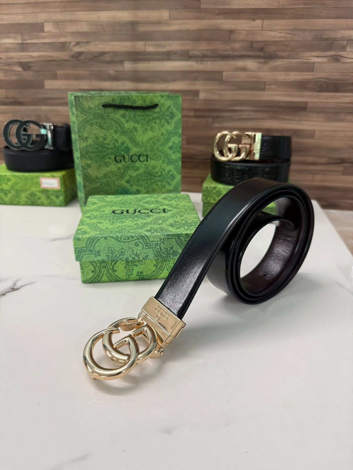 GUCCI LOGO REVERSIBLE PREMIUM LEATHER SHOWROOM SUPERHIT IMPORTED MODEL 421