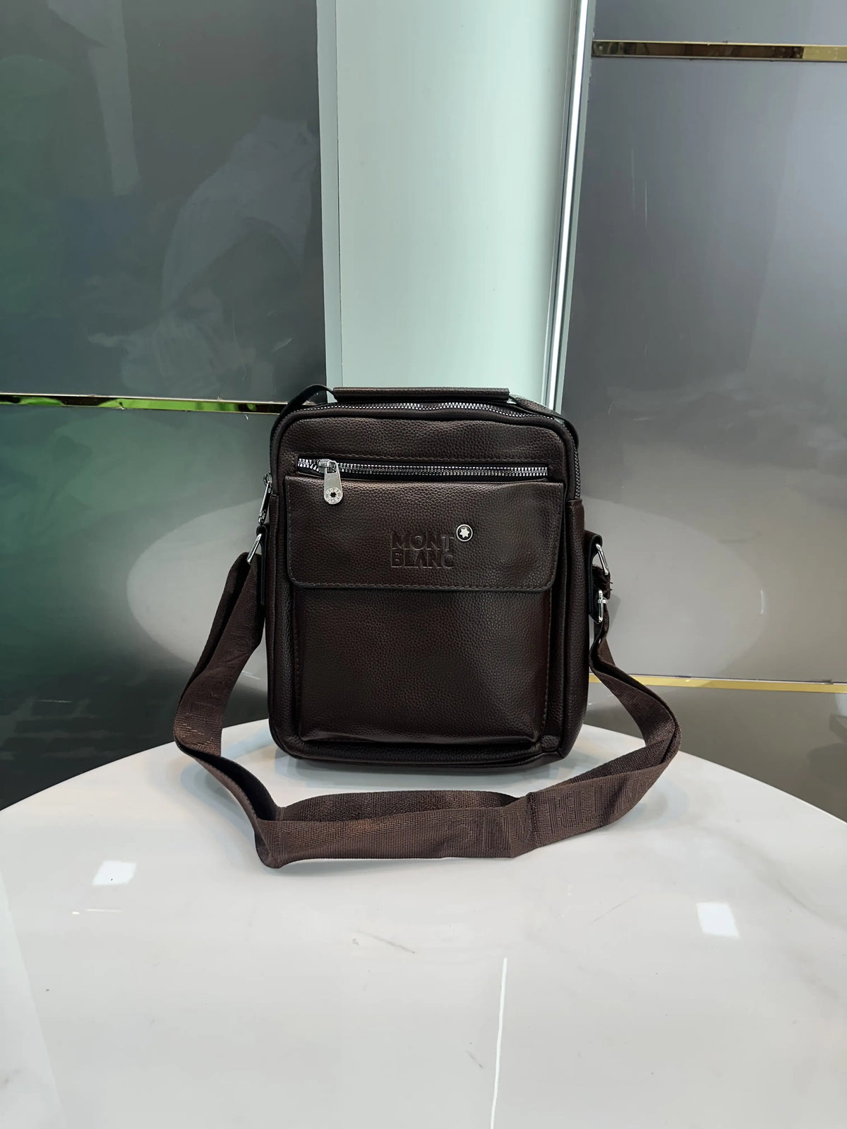 Mont Blan c Brown Premium Sling Bag mb677