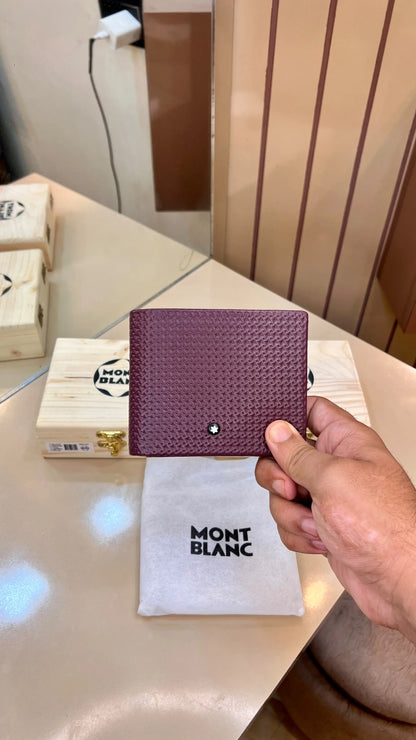 MONT BLANC PREMIUM QUALITY IMP WALLET WITH OG WOODEN BOX