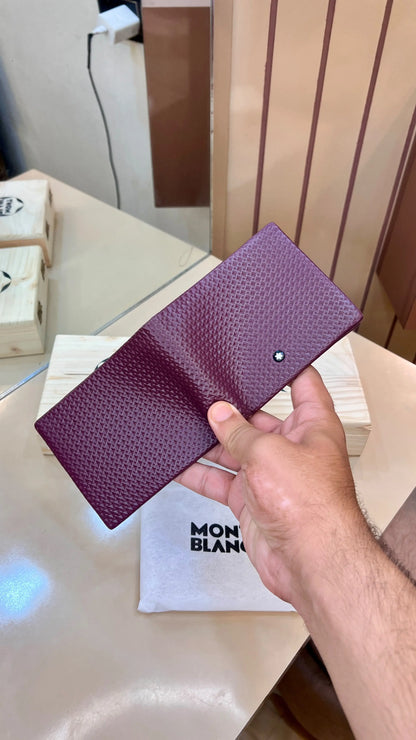 MONT BLANC PREMIUM QUALITY IMP WALLET WITH OG WOODEN BOX