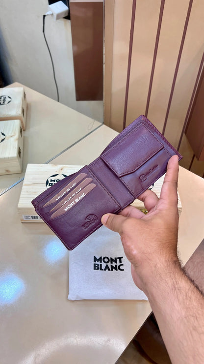 MONT BLANC PREMIUM QUALITY IMP WALLET WITH OG WOODEN BOX