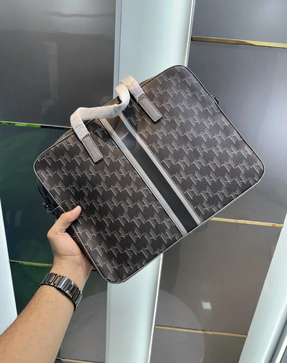 Karl Lagerfiel d Luxury Premium Imported Black Laptop+ Brief Bag