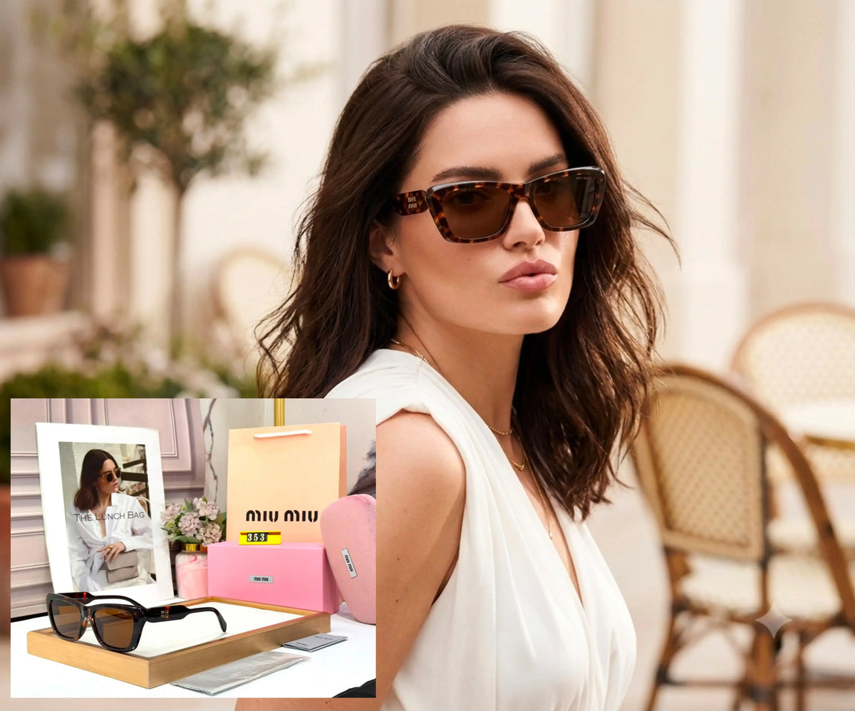 MIU MIU TIGER BROWN CANDY PREMIUM QUALITY UV PROTECTION DESIGNER STORE MODEL 504