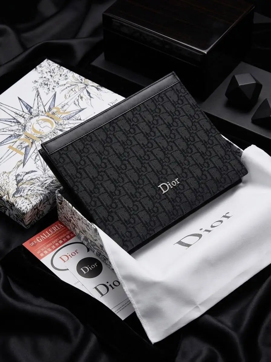 Dio r Luxury Unisex Pochette Grey With Box d165