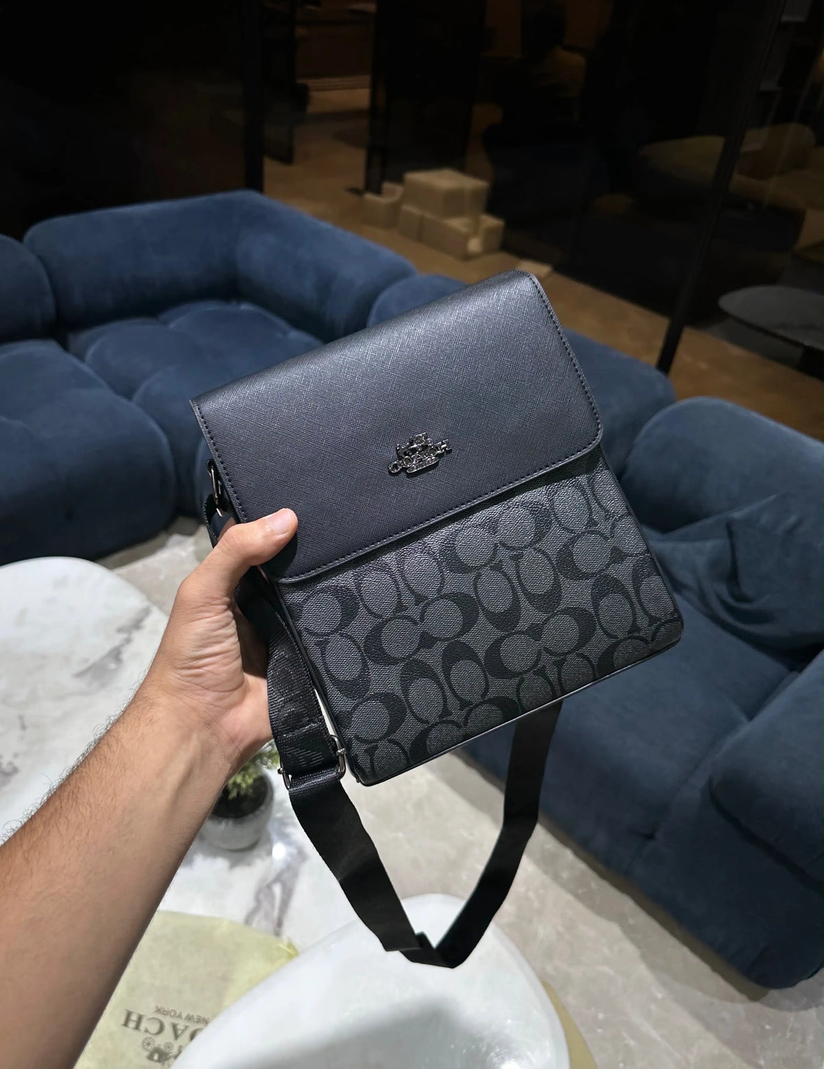 Coac h Monogram Luxury Sling Bag Grey c45