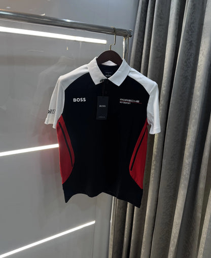 Hug o Boss Porsch e Black Premium Polo T-shirt