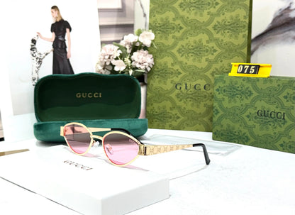 GUCCI DESIGNER GOLD PINK WITH LOGO DESIGN STICK SHOWROOM MODEL 505