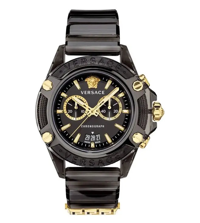 Versace VEZ700421 Icon Active Chronograph Unisex Watch Authentic Store Quality